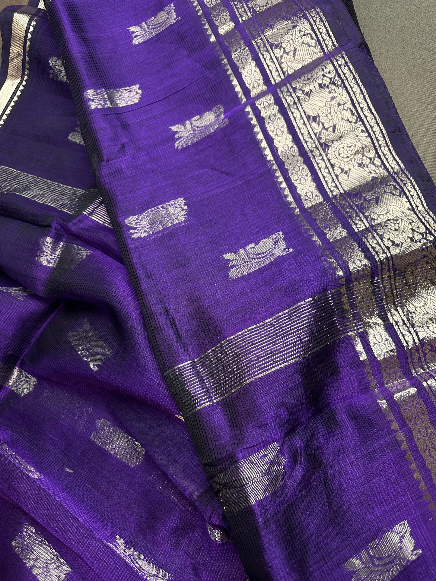 Purple Mangalgiri SICO Handloom Saree