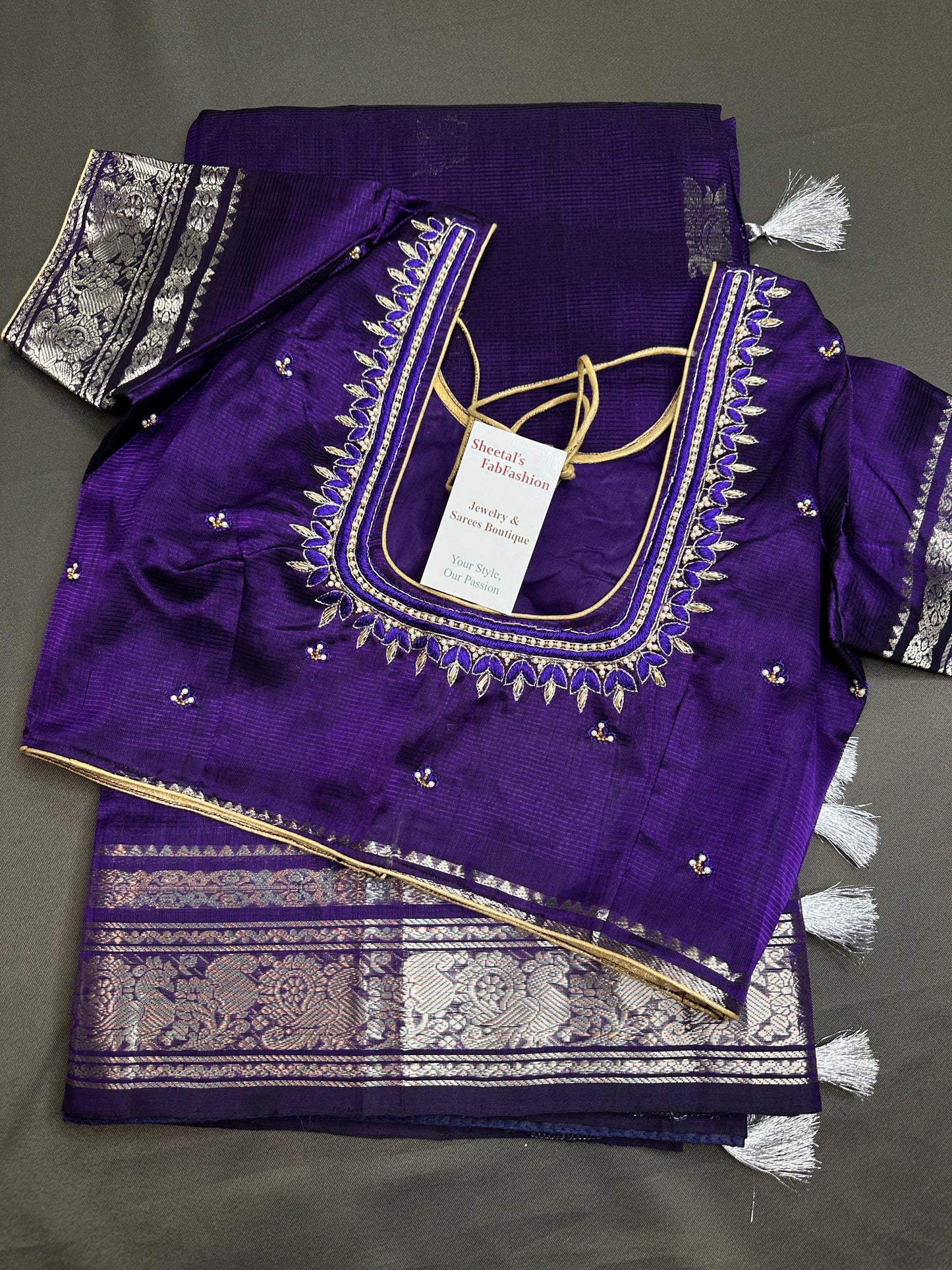 Purple Mangalgiri SICO Handloom Saree