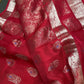 Red Mangalgiri Pure Silk Handloom Saree
