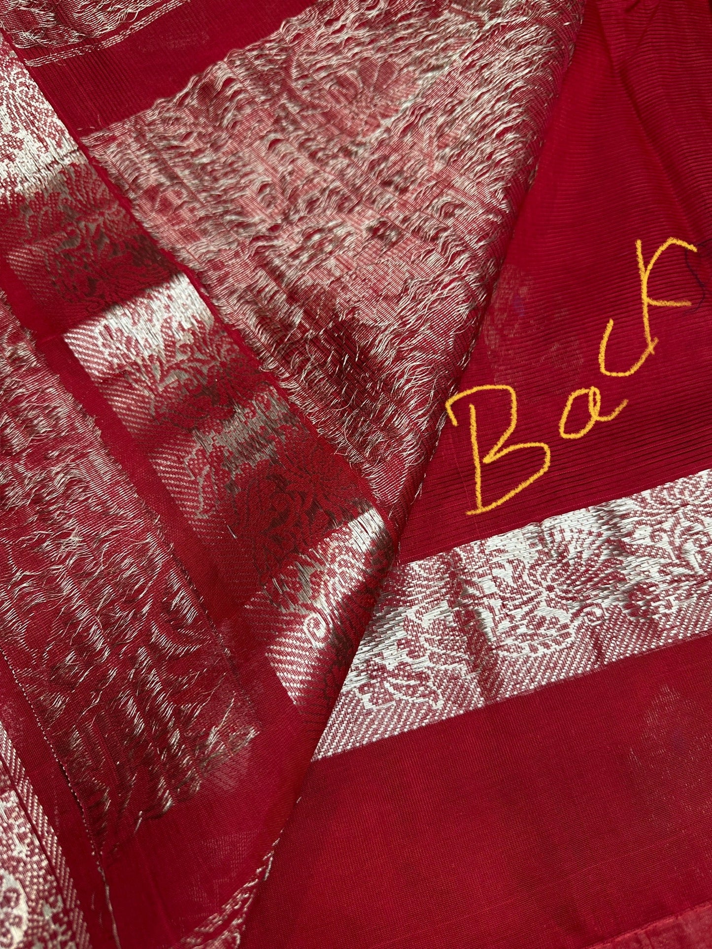 Red Mangalgiri Pure Silk Handloom Saree