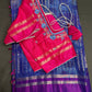 Blue Pink Uppada light Weight  Silk  Saree