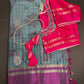 Blue Pink Uppada light Weight  Silk  Saree