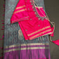 Greyish Blue Pink Uppada light Weight  Silk  Saree