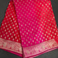 Banarsi Orange Pink Party Wear  Saree