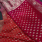 Banarsi Orange Pink Party Wear  Saree
