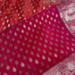 Banarsi Orange Pink Party Wear  Saree