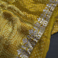Mustard Yellow  Gotta Patti Gaji Silk  Saree
