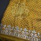 Mustard Yellow  Gotta Patti Gaji Silk  Saree