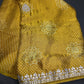 Mustard Yellow  Gotta Patti Gaji Silk  Saree