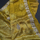 Mustard Yellow  Gotta Patti Gaji Silk  Saree