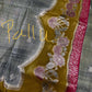 Green Pink Crepe Banarsi Silk  Saree