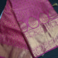 Pink Brocade Semi Kanchi Silk  Saree