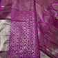Pink Brocade Semi Kanchi Silk  Saree