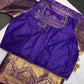 Purple Brocade Semi Kanchi Silk  Saree