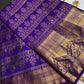 Purple Brocade Semi Kanchi Silk  Saree