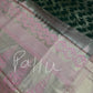 Green Pink Brocade Semi Kanchi Silk  Saree