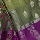 Green Purple Light Weight Kanchi Soft Silk  Saree