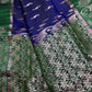 Blue Green Light Weight Kanchi Soft Silk  Saree