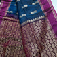 Peacock Blue Light Weight Kanchi Soft Silk  Saree
