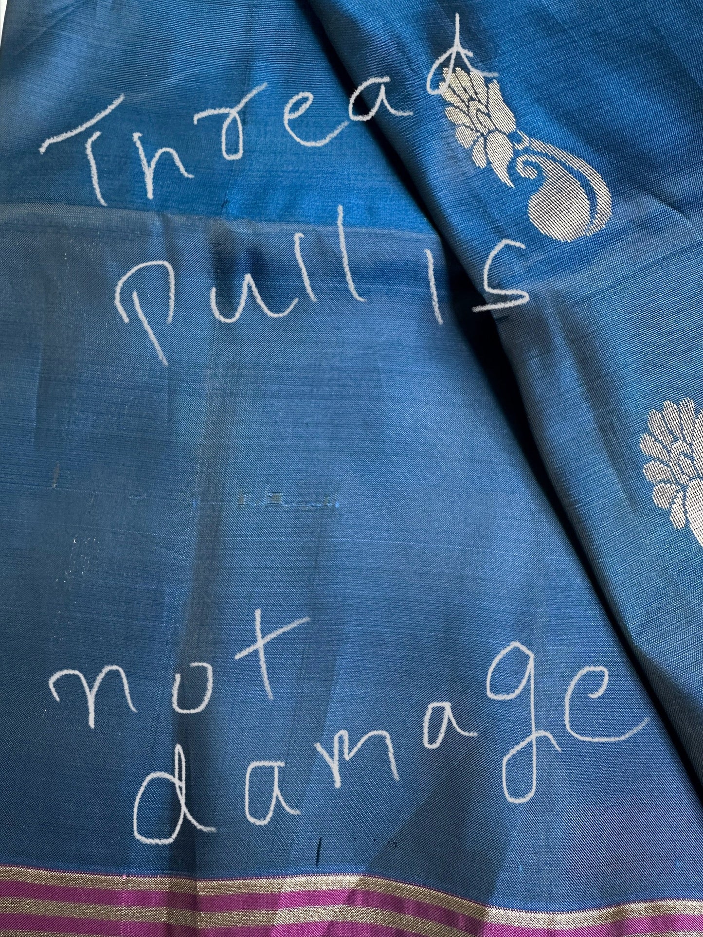 Peacock Blue Light Weight Kanchi Soft Silk  Saree