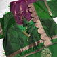 Purple Green  Light Weight Kanchi Soft Silk  Saree
