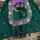 Purple Green  Light Weight Kanchi Vintage  Saree