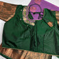 Purple Green  Light Weight Kanchi Vintage  Saree