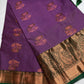 Purple Green  Light Weight Kanchi Vintage  Saree
