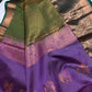 Purple Green  Light Weight Kanchi Vintage  Saree