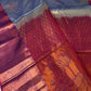 Blue Pink  Light Weight Kanchi Vintage  Saree