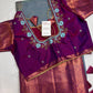 Blue Pink  Light Weight Kanchi Vintage  Saree