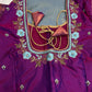 Blue Pink  Light Weight Kanchi Vintage  Saree