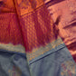 Blue Pink  Light Weight Kanchi Vintage  Saree