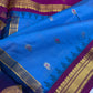 Blue Magenta Semi Gadwal Saree