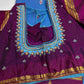 Blue Magenta Semi Gadwal Saree