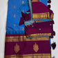 Blue Magenta Semi Gadwal Saree