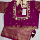 Cream Pink Semi Gadwal Saree