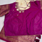 Cream Pink Semi Gadwal Saree