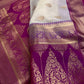 Cream Pink Semi Gadwal Saree