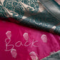 Pink Green Traditional Semi Gadwal Saree