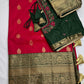 Pink Green Traditional Semi Gadwal Saree