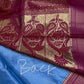 Blue Pink Traditional Semi Gadwal Saree