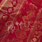 Lavender Pink Traditional Semi Gadwal Saree