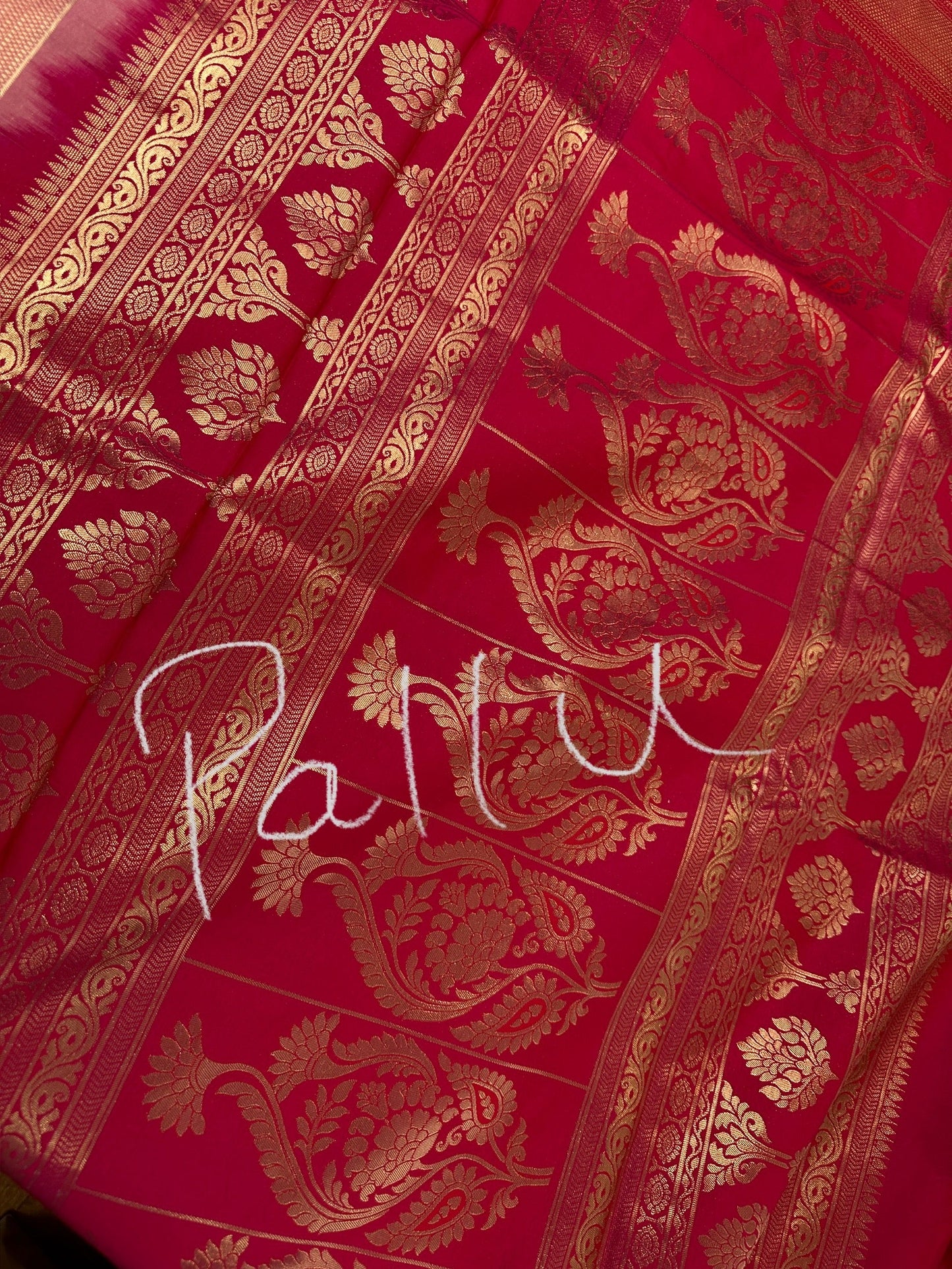 Lavender Pink Traditional Semi Gadwal Saree