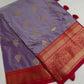Lavender Pink Traditional Semi Gadwal Saree