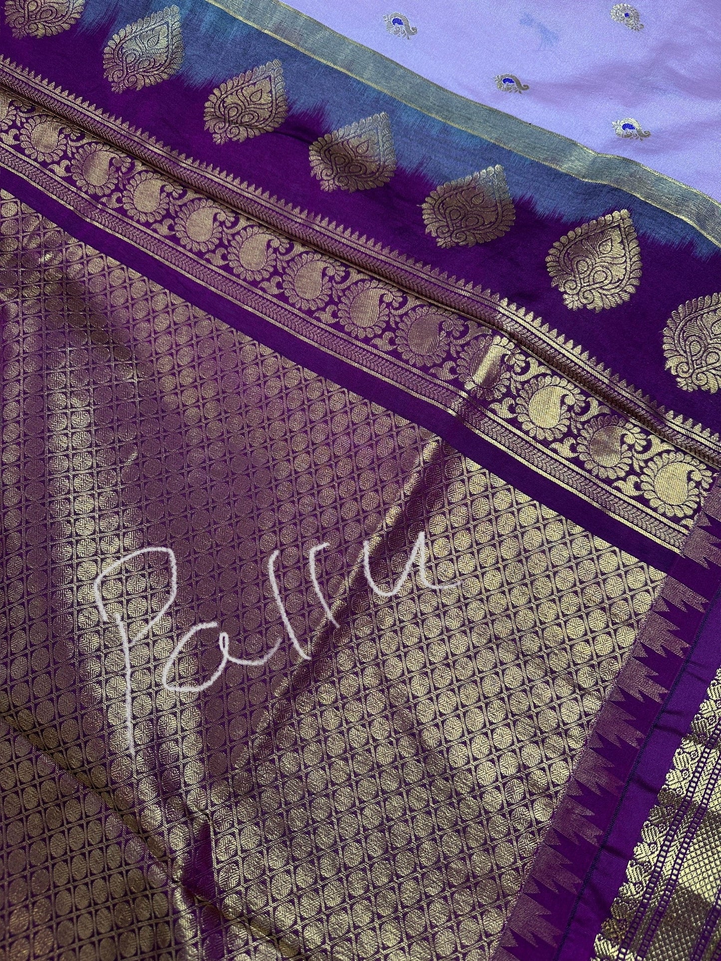 Pink Traditional Semi Gadwal Saree