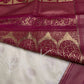 Cream Pink Semi Gadwal Saree