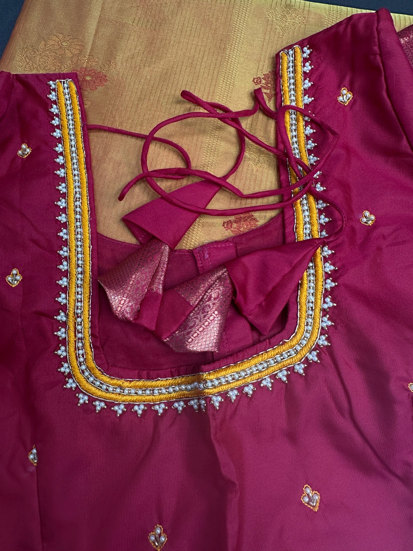 Vintage Orange  Pink Soft Silk Saree