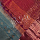 Vintage  Teal Maroon Soft Silk Saree