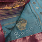Vintage  Teal Maroon Soft Silk Saree
